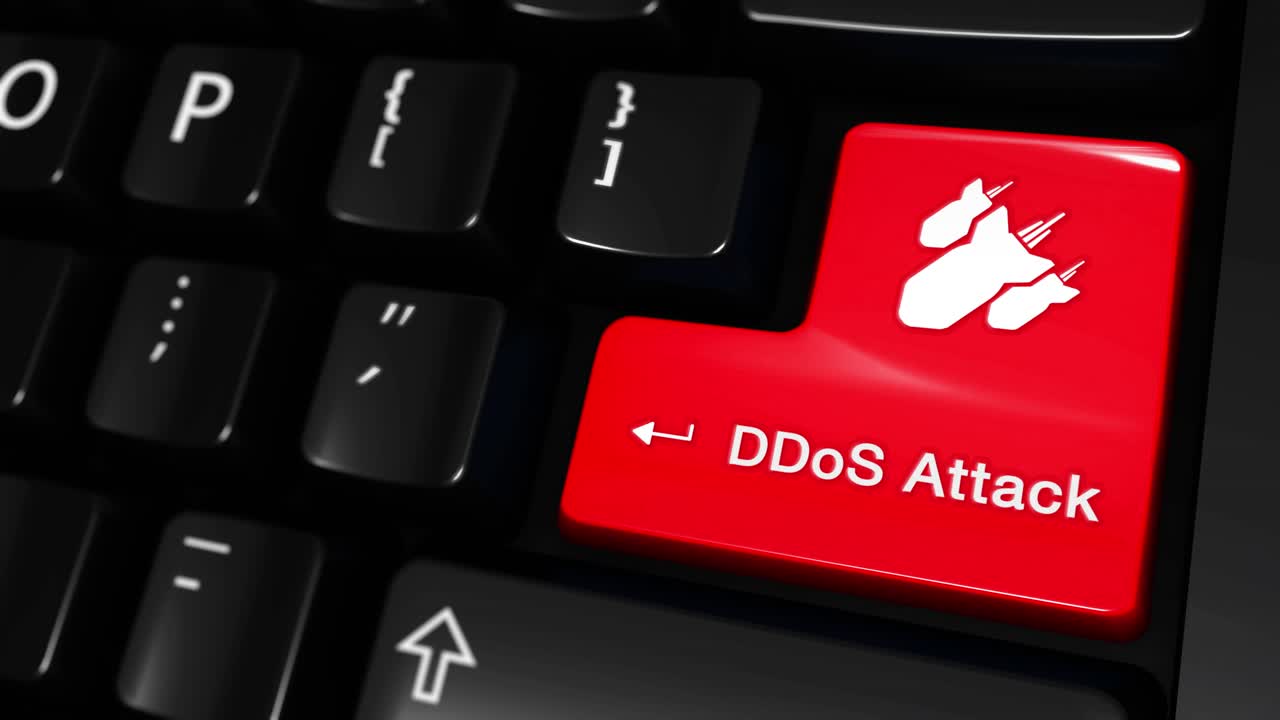 DDoS Attack Key on Keyboard