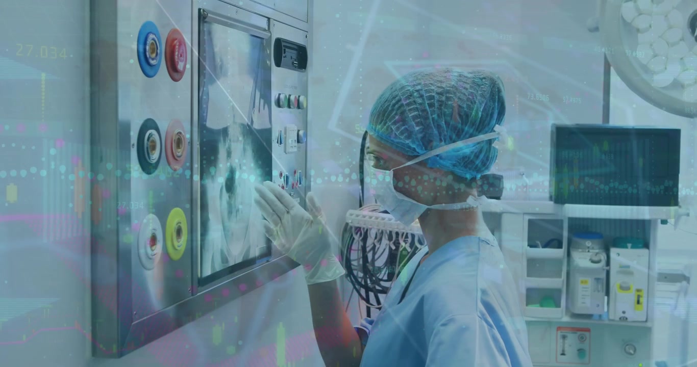 Animação de processamento de dados sobre médica afro-americana