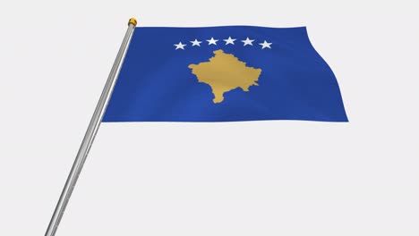 un video de bucle con un canal alfa de la bandera de kosovo con un fondo transparente.