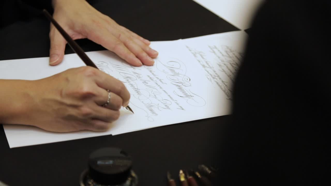 Hand written calligraphy