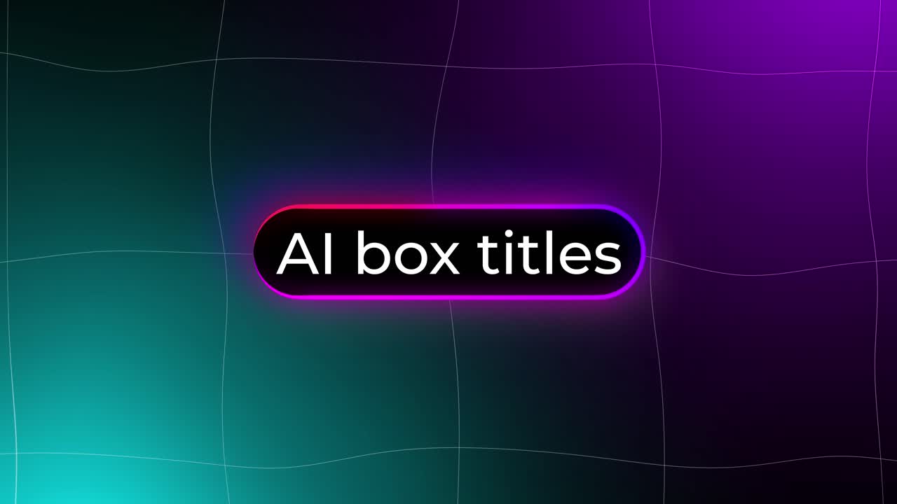 Ai Box Titler 01 Adobe After Effects 2022 Opløsning 3840×2160
