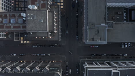 AERIAL:-Beautiful-Overhead-View-of-Berlin-Central-with-Pedestrians-on-Sidewalk-and-Car-Traffic