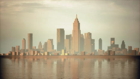 sunrise city skyline