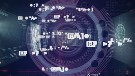 Animation-of-scope-scanning-and-data-processing-on-screens