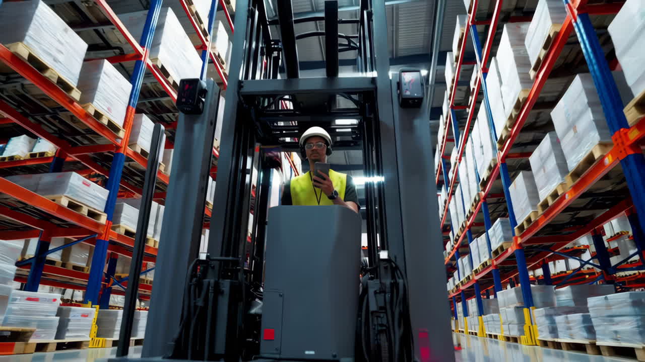 operaciones de montacargas de almacén