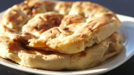 stack of freshly baked flatbread