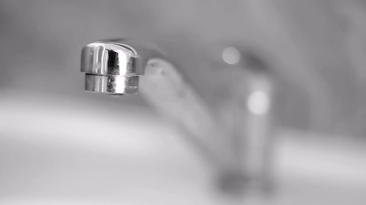 Water drought lack of water coming through the tap stock footage-2