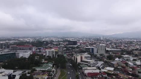 hermosa toma aérea panorámica de la ciudad de san josé en costa rica
