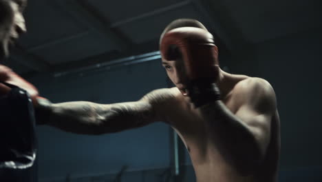 sesión de entrenamiento de boxeo