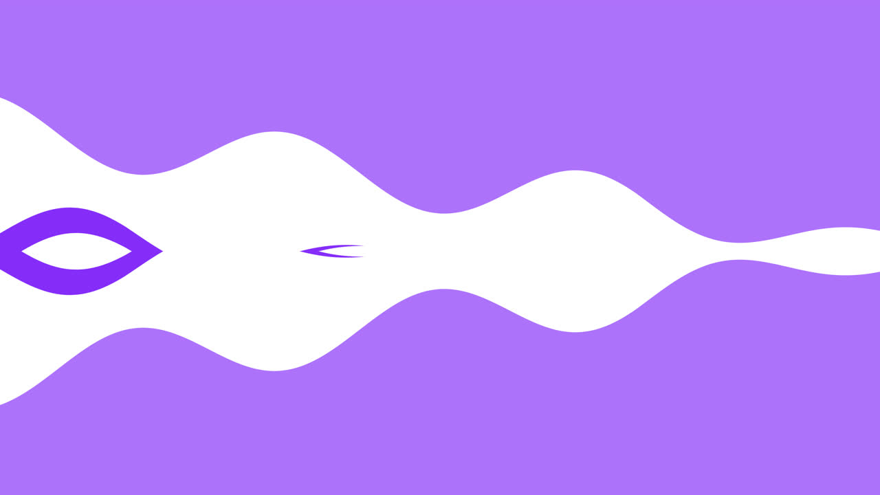 Abstract Wavy Shapes and Solid Colors in Purple, White, and Dark Tones