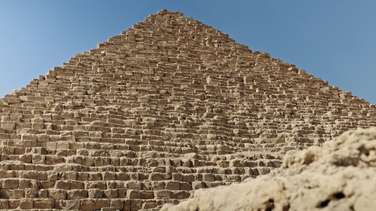 A majestic view of the Great Pyramid of Khufu, the largest and most ancient of the Giza pyramids