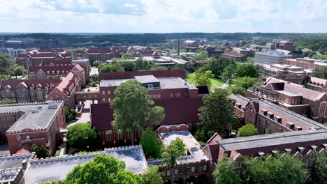 aerial florida state university campus in tallahassee florida