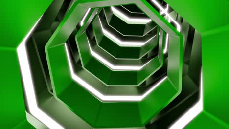 green hexagon tunnel