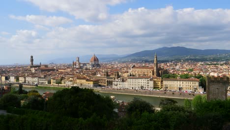 wide angle shot of florence italy