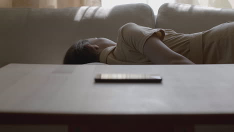 woman relaxing on a couch