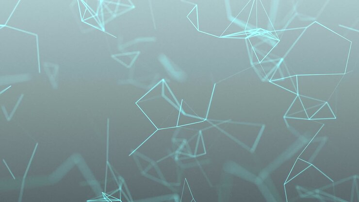 Smuk CG-genereret 3D sømløs loop abstrakt baggrund med geometriske linjer og prikker.