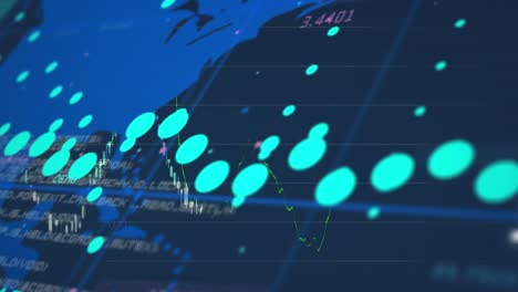 Animación-Del-Procesamiento-De-Datos-Financieros-Sobre-El-Mapa-Mundial