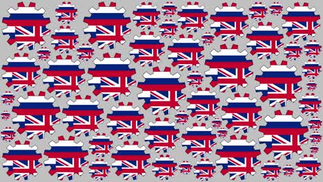 hawaii us state flag gears spinning background