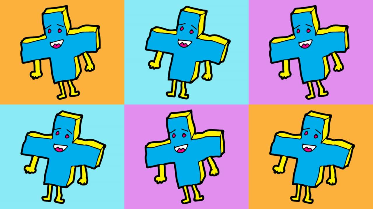 아이들이 팝 아트 그림을 그리고 있습니다. 플러스 테마의 원활한 배경입니다.