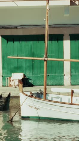 beautiful vertical footage of boats cruising through mallorca’s crystal-clear waters, with vibrant marinas and a charming seaside village. perfect for travel promos and lifestyle content.