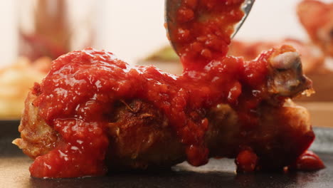 Roasted Chicken Leg with Red Sauce