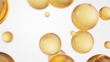 golden liquid oil bubble background, 3d rendering.