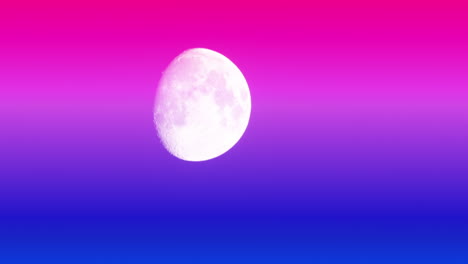 gran luna pasando en el cielo nocturno