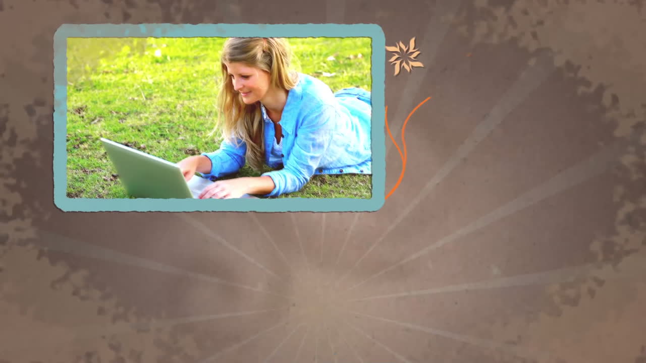 Animation showing women with laptop