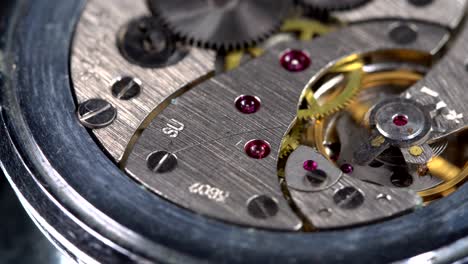 mecanismo de trabajo de un reloj de bolsillo