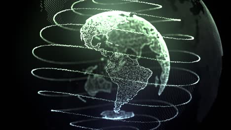 concept turning globe animation loop