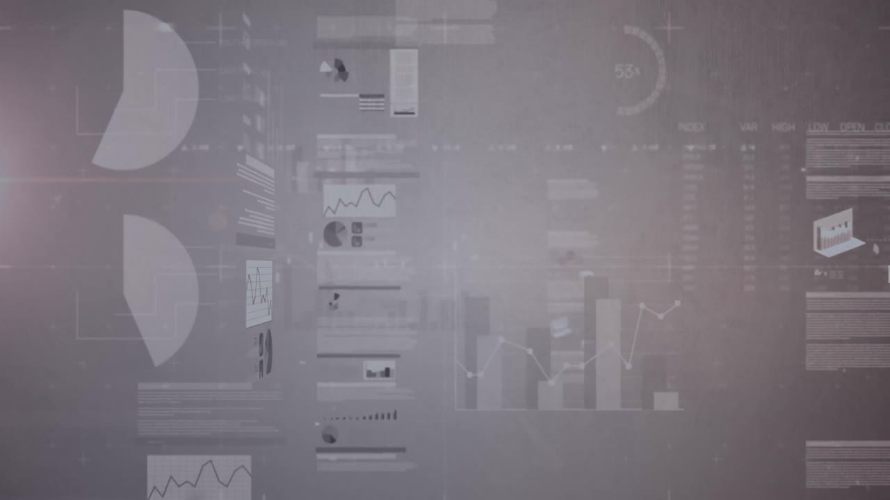 animación de las estadísticas y procesamiento de datos financieros