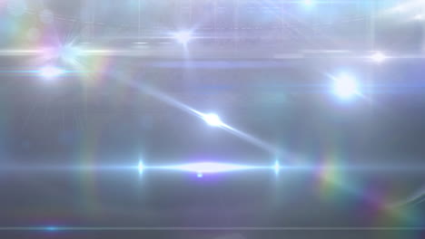 animación de luces parpadeantes sobre el estadio