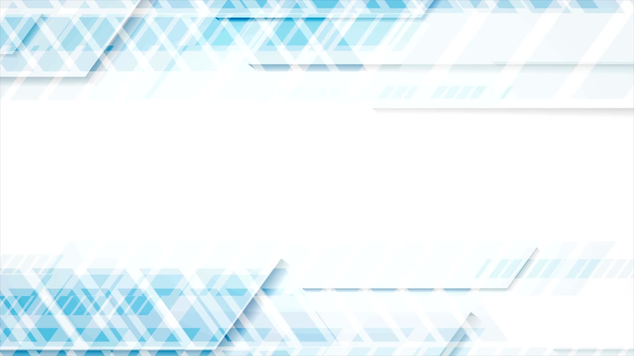 animación de video abstracta geométrica de tecnología azul brillante