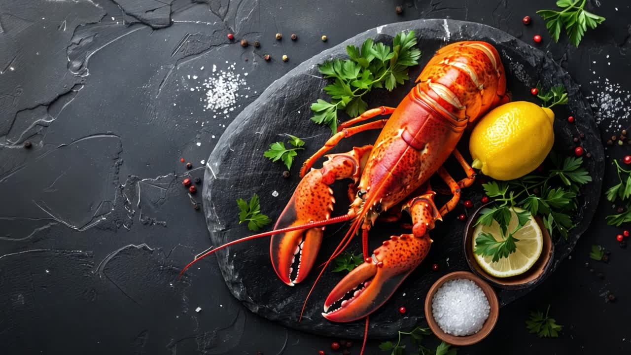 A delicious lobster dish with lemon and parsley