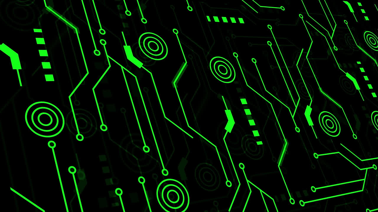 animación de la red de conexiones sobre fondo negro