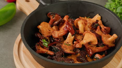 pan-fried chanterelle mushrooms