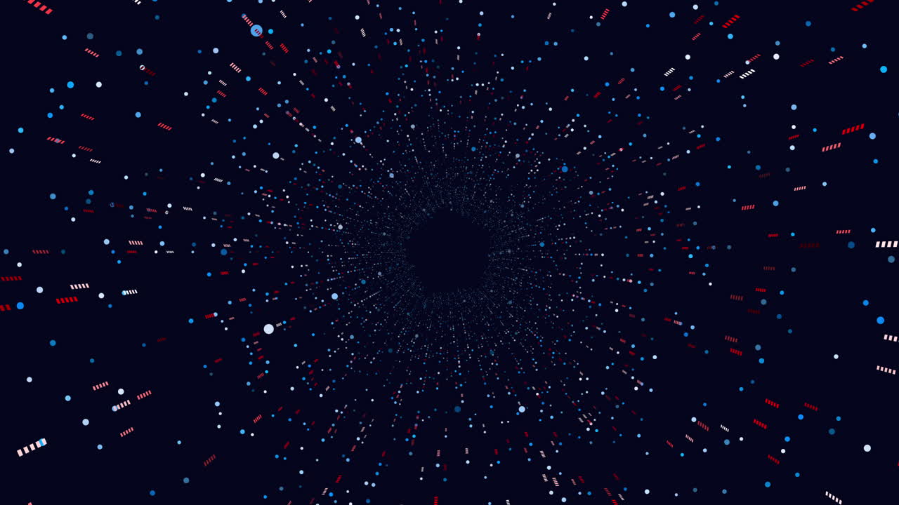 atractivo patrón de puntos rojos y blancos sobre un fondo oscuro