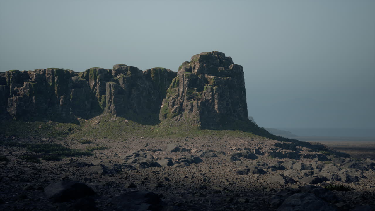 극적인 절벽 풍경