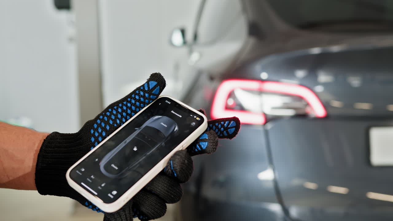 carga de automóviles eléctricos y control remoto