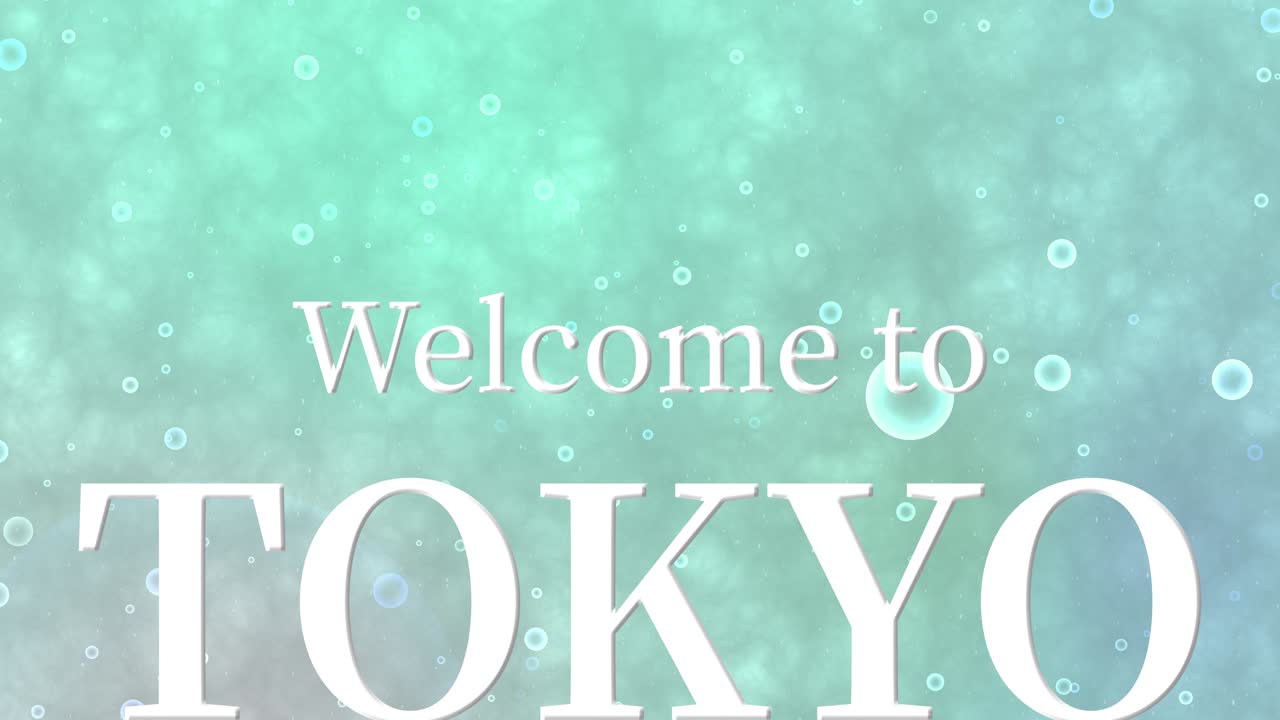도쿄에 오신 것을 환영합니다: 메시지, 텍스트, 애니메이션, 모션 그래픽