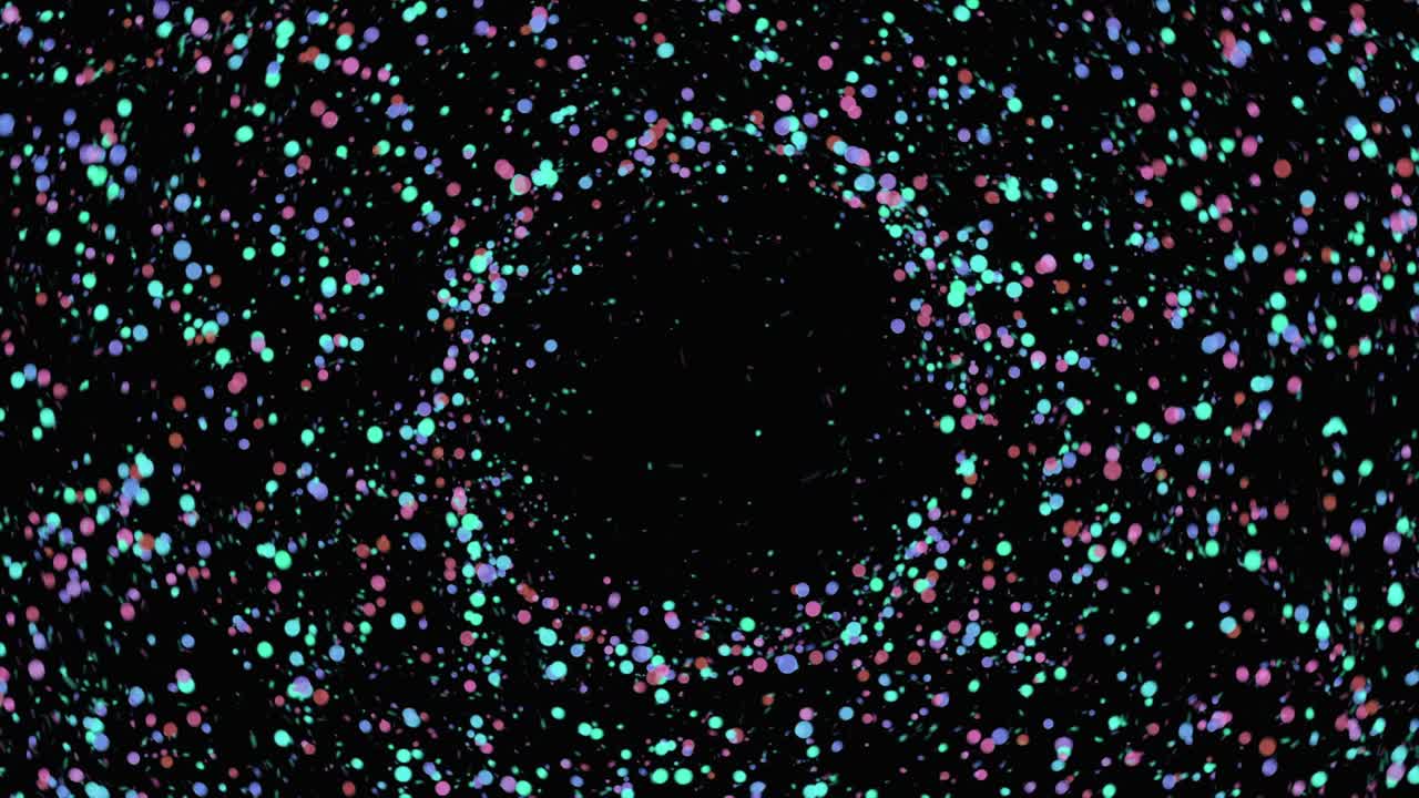 추상적인 다채로운 방사선 입자