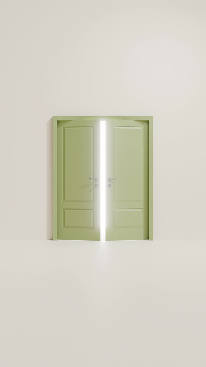 A series of doors in different stages of opening