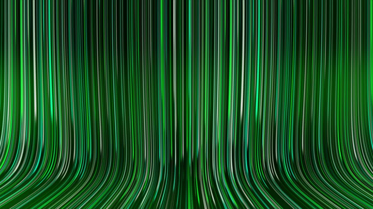 Racing neon glowing lines stripes animation motion graphics background dynamic abstract design technology rain warp bright particle color green lime