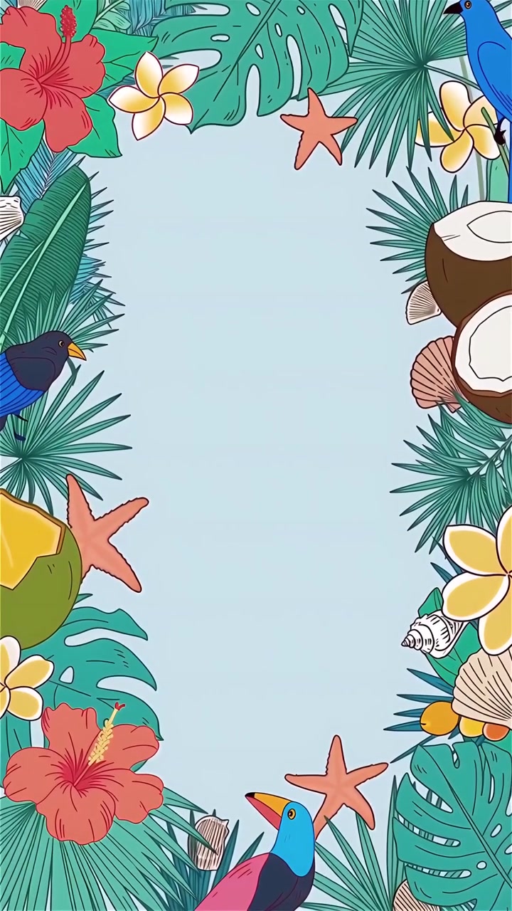 Tropical Summer Background Animation 4K