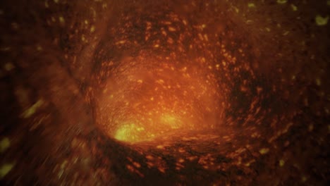 Volcanic-Lava-Tube-In-Seamless-Loop,-vj