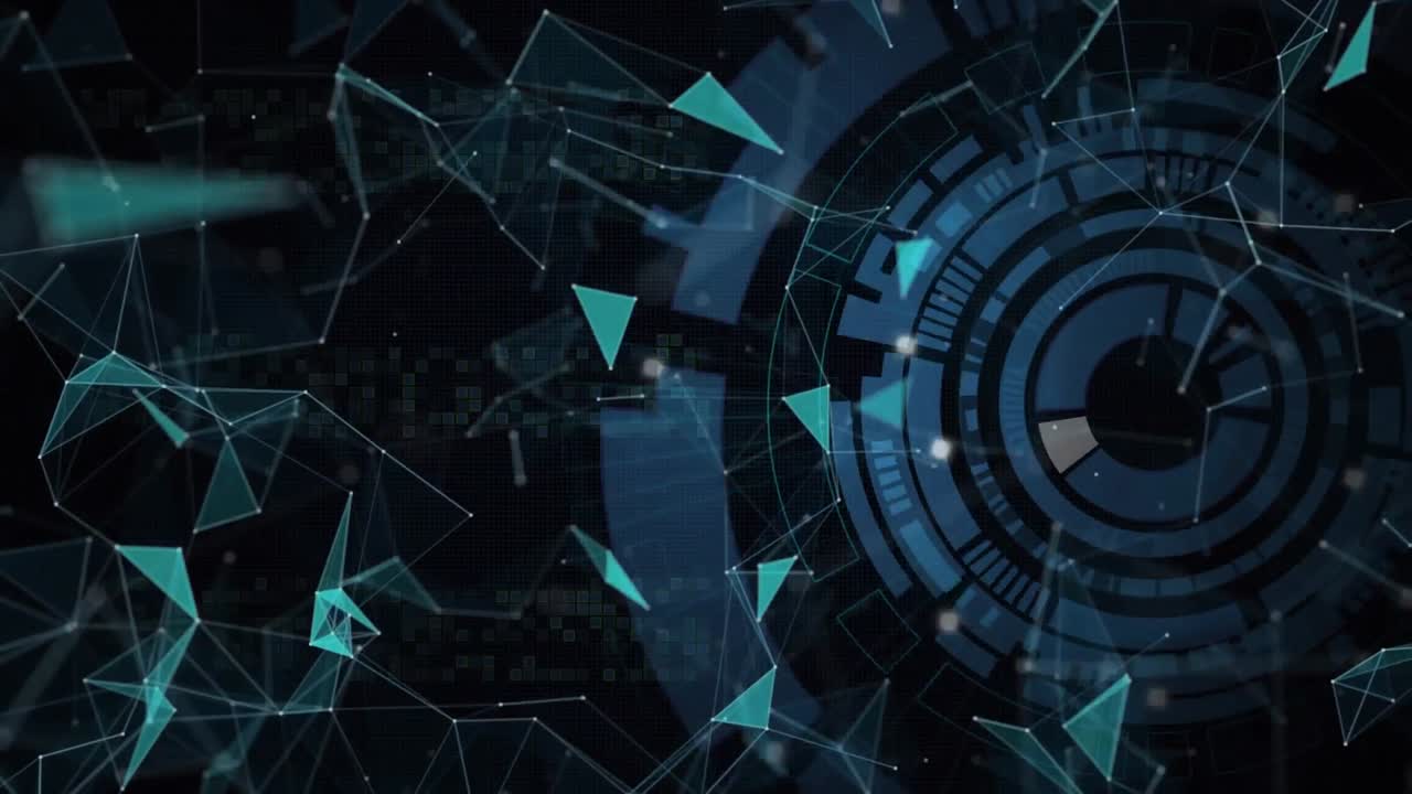 Animation of networks of connections over scope scanning