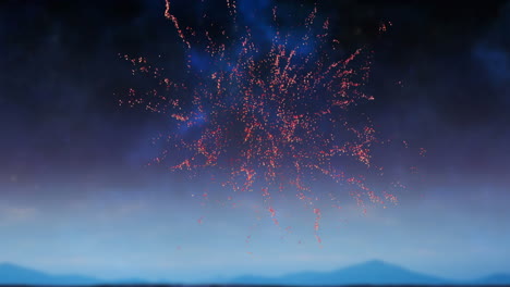 fuegos artificiales en el cielo
