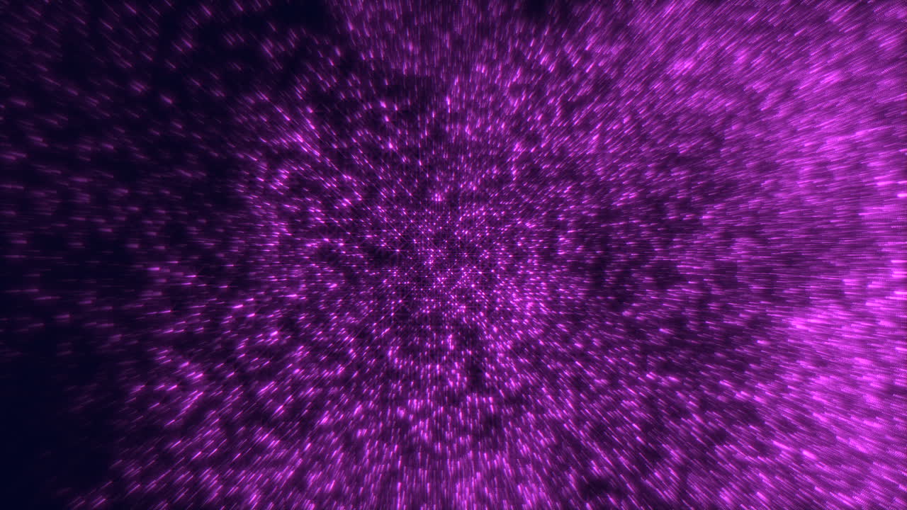 obra de arte digital púrpura y negra con puntos blancos