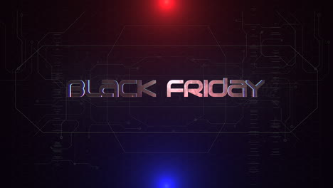 interfaz de ventas digital: viernes negro en medio de componentes de la piel en la pantalla