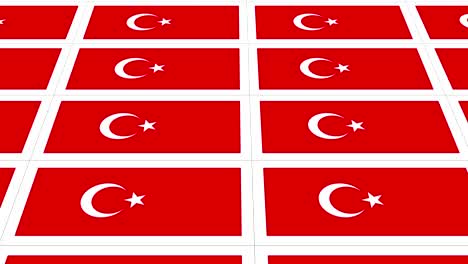 postcards with turkish national flag looped